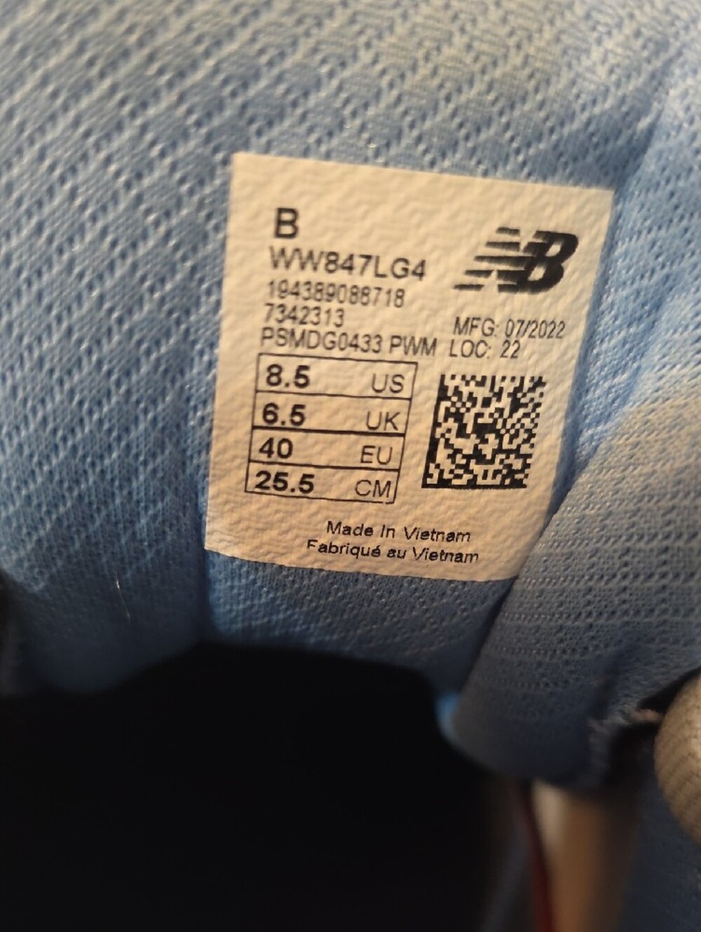 Womens New Balance Light Blue & Gray Athletic Sneakers - Picture 8 of 10